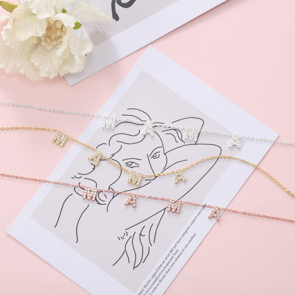 Personalised Swarovski Initials Necklace