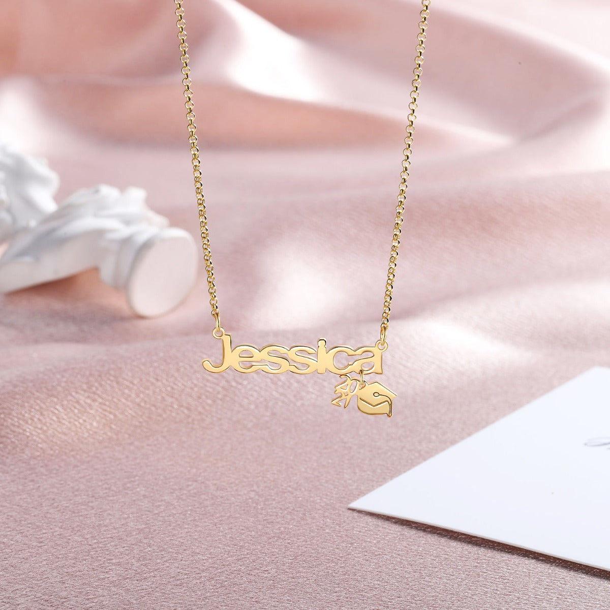 Graduation Personalised Name & Date Necklace