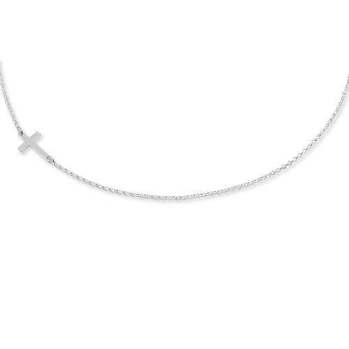 Sideways Cross Necklace
