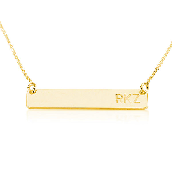 Initials Bar Personalised Necklace