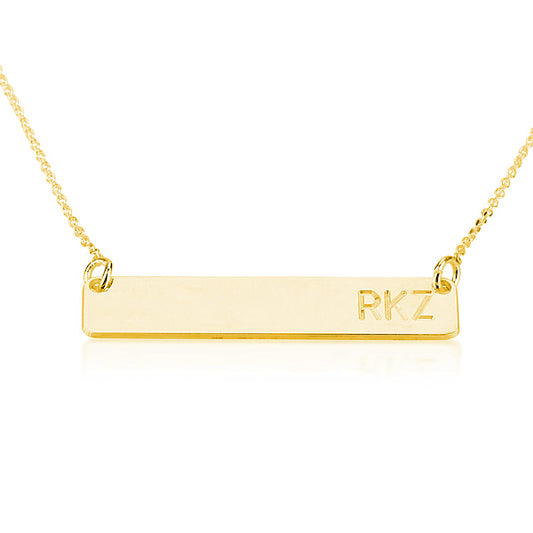 Initials Bar Personalised Necklace