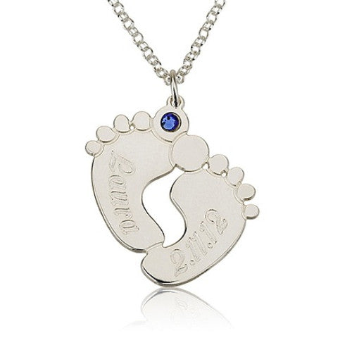 Baby Footprint Personalised Necklace