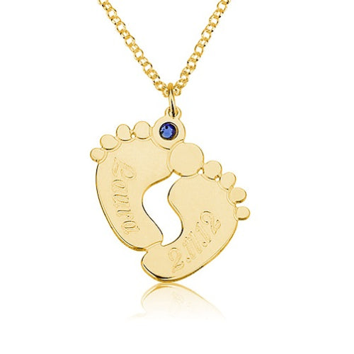 Baby Footprint Personalised Necklace