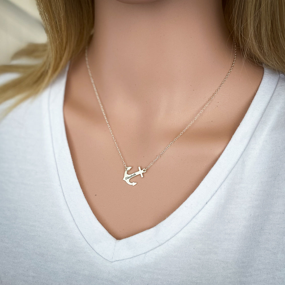 Personalised Anchor Necklace