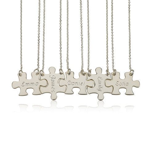 Friendship Puzzle Personalised Necklaces-5 Names