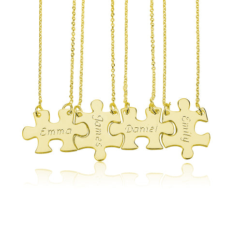Friendship Puzzle Personalised Necklaces-4 Names