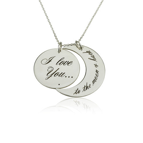 I love you to the moon and back deals pendant