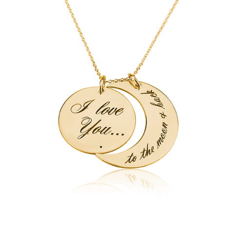 'I love you to the moon & back' Necklace