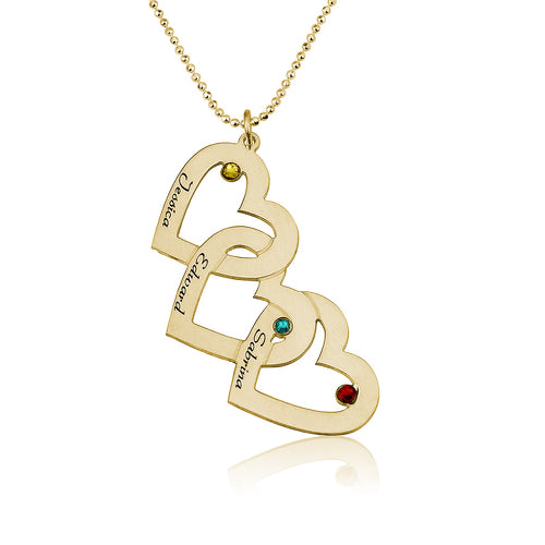 3 Hearts Personalised Necklace