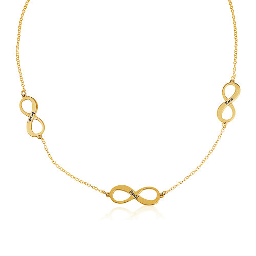 Triple Infinity Personalised Necklace