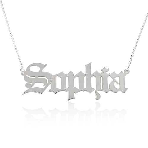 Old English Personalised Name Necklace