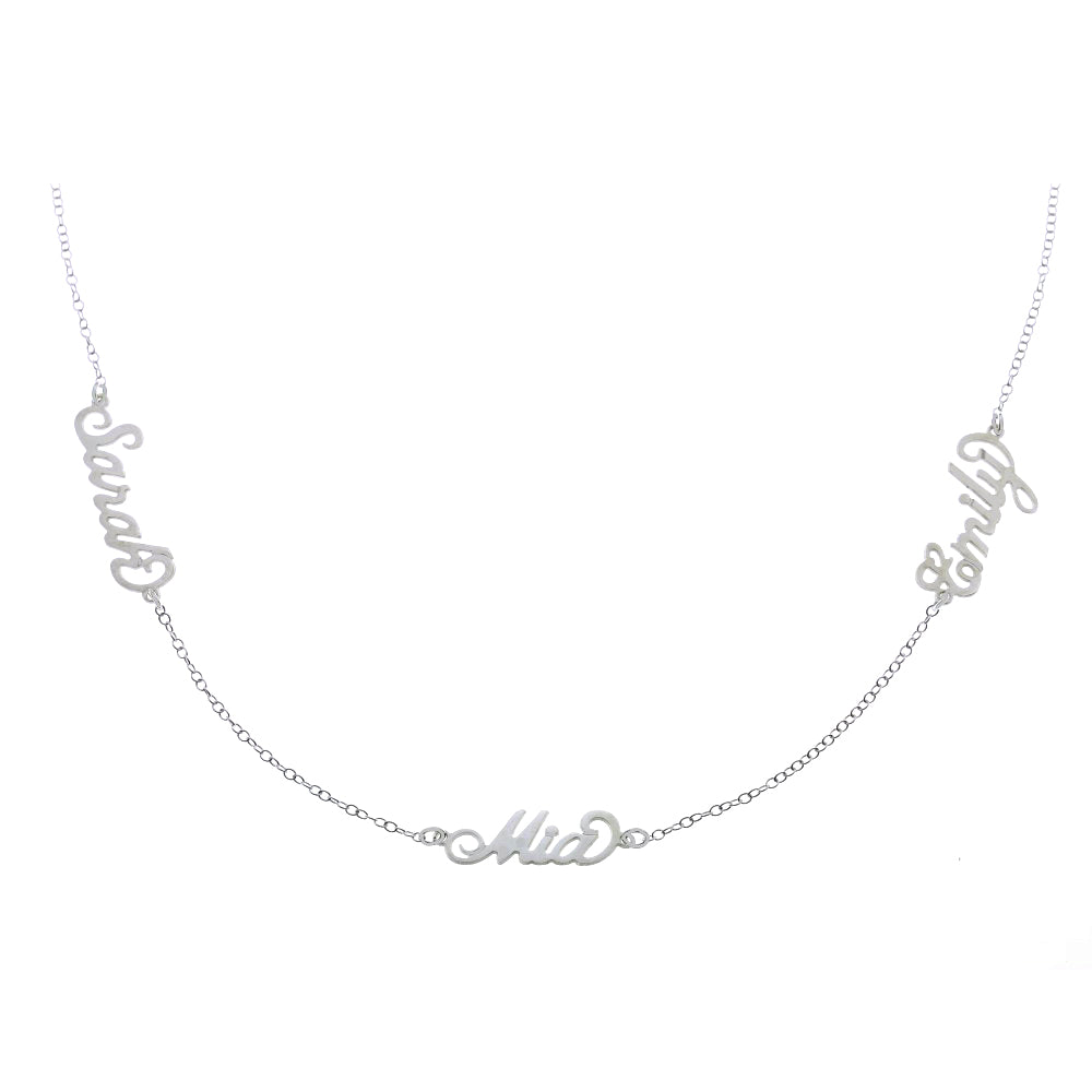 Three Names Personalised Carrie Style Necklace