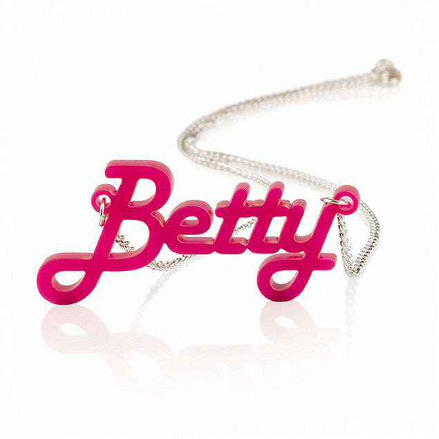 Personalised Acrylic Script Name Necklace Custom Jewellery Australia