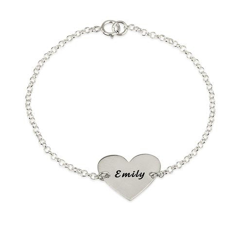 Personalised Heart Bracelet