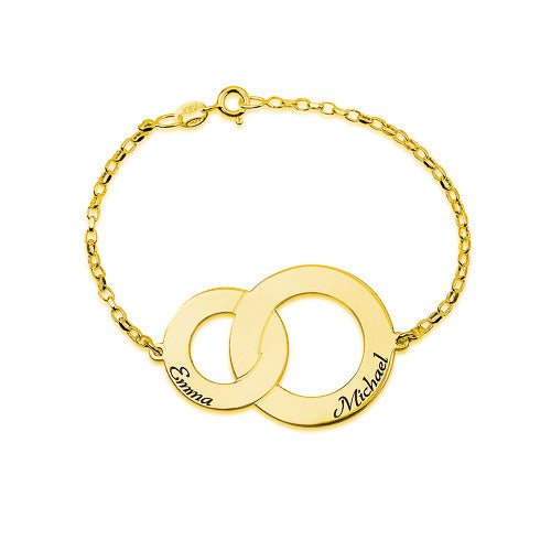 Personalised Twin Discs Bracelet