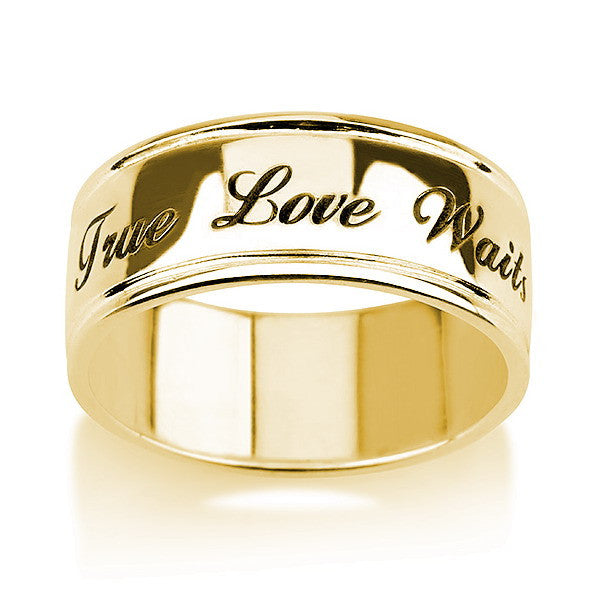 18K Gold Plated Personalised Band Ring
