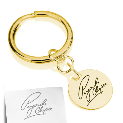 Personalised Signature/ Handwriting Disc Keyring