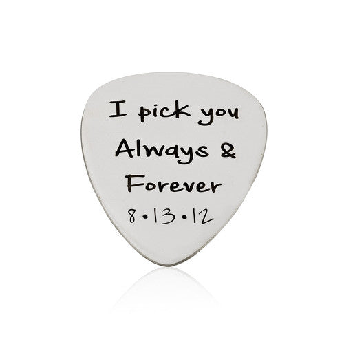 Sterling Silver Personalised Guitar Pick