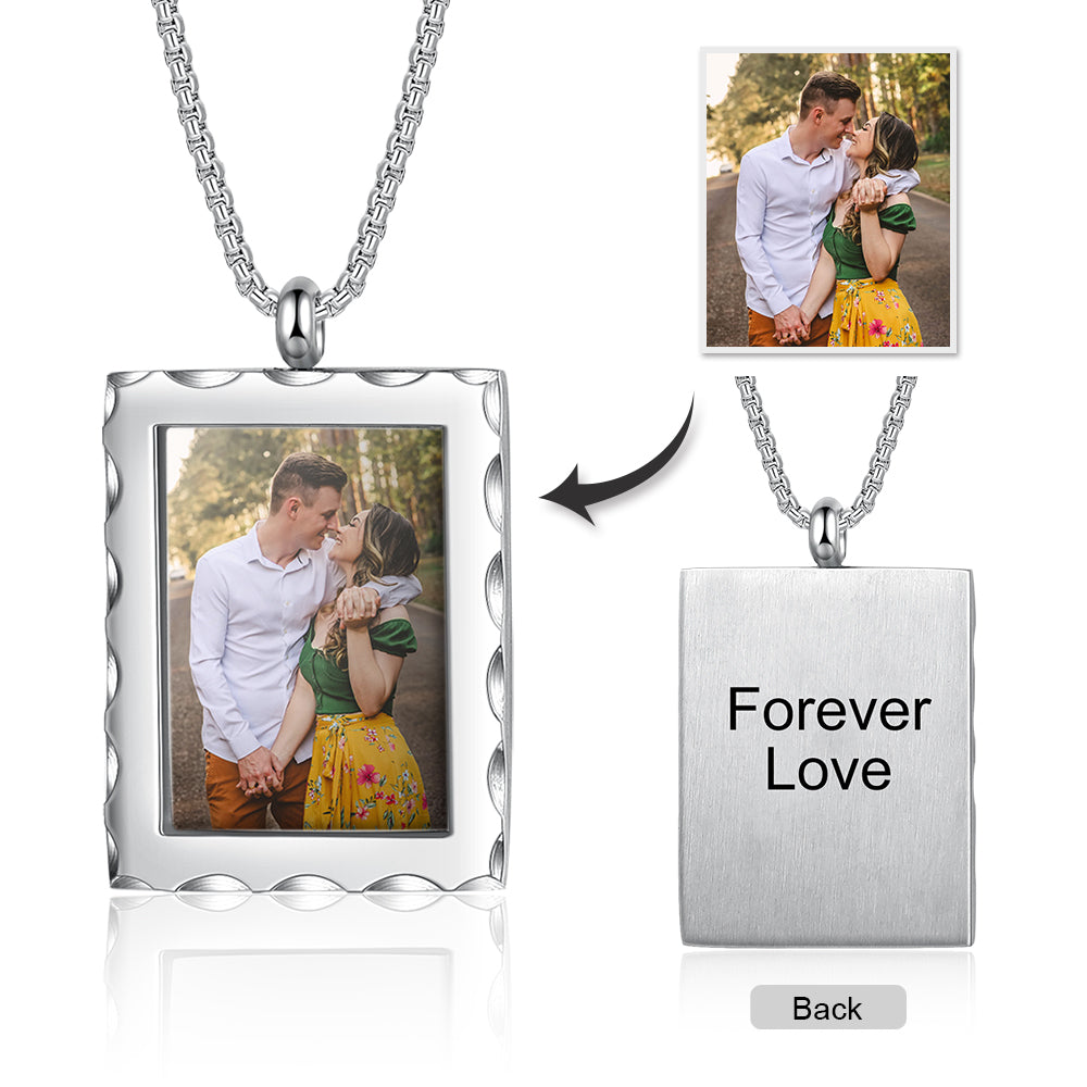 Stainless Steel Personalised Photo Frame Necklace
