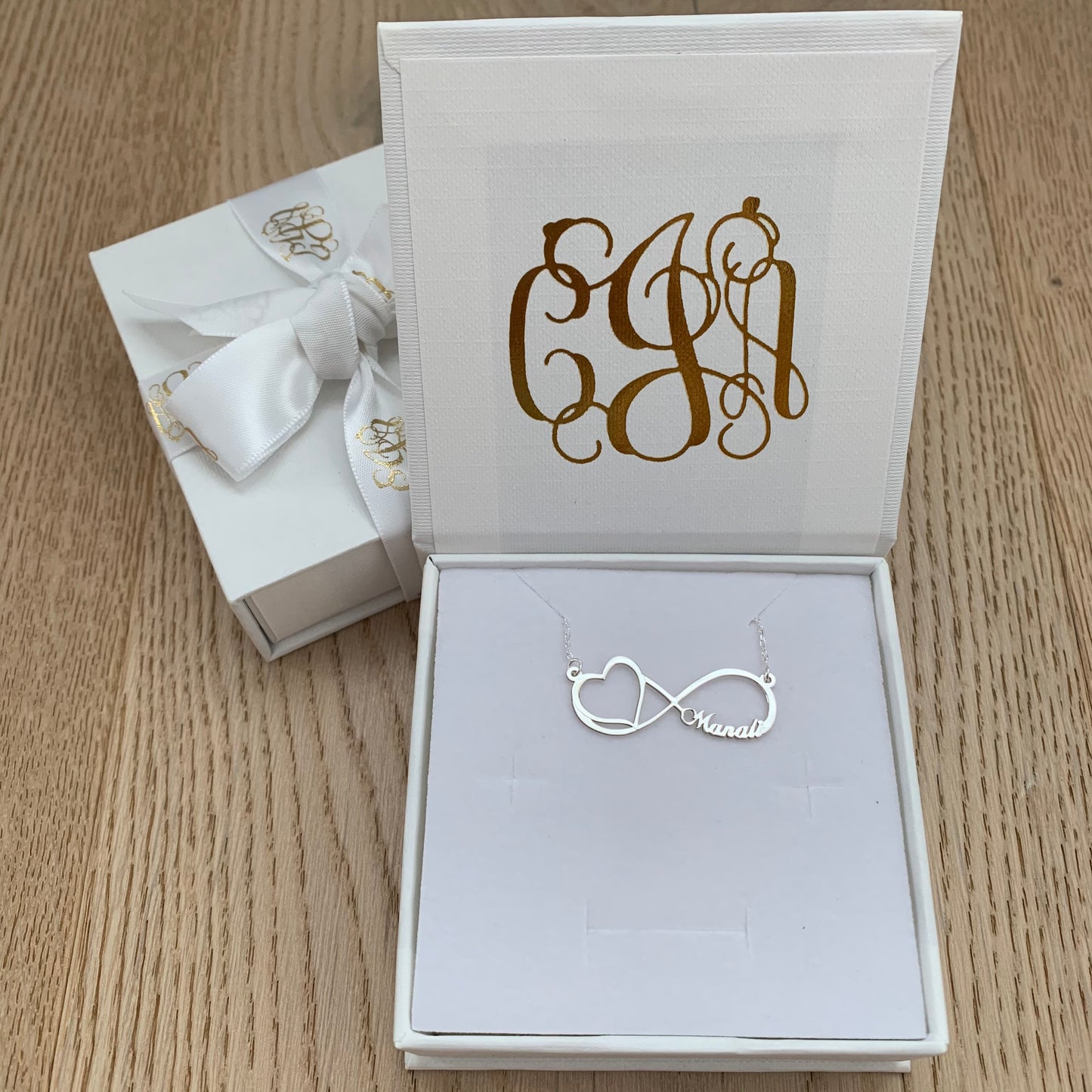 Infinity Heart Personalised Name Necklace