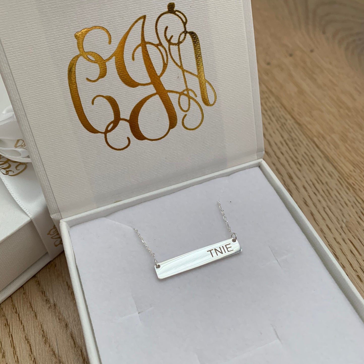 Initials Bar Personalised Necklace