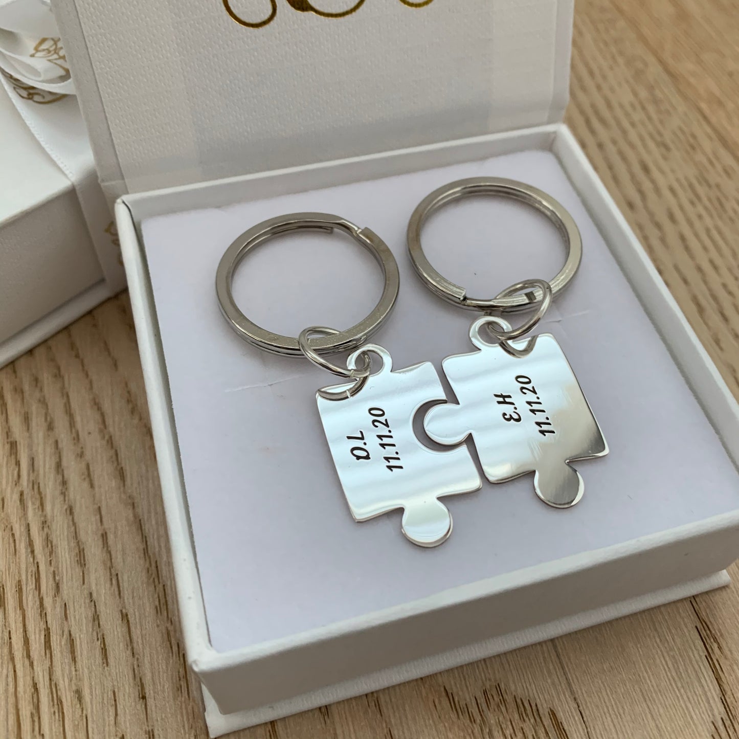 Personalised Best Friend/ Lover Puzzle Keyrings