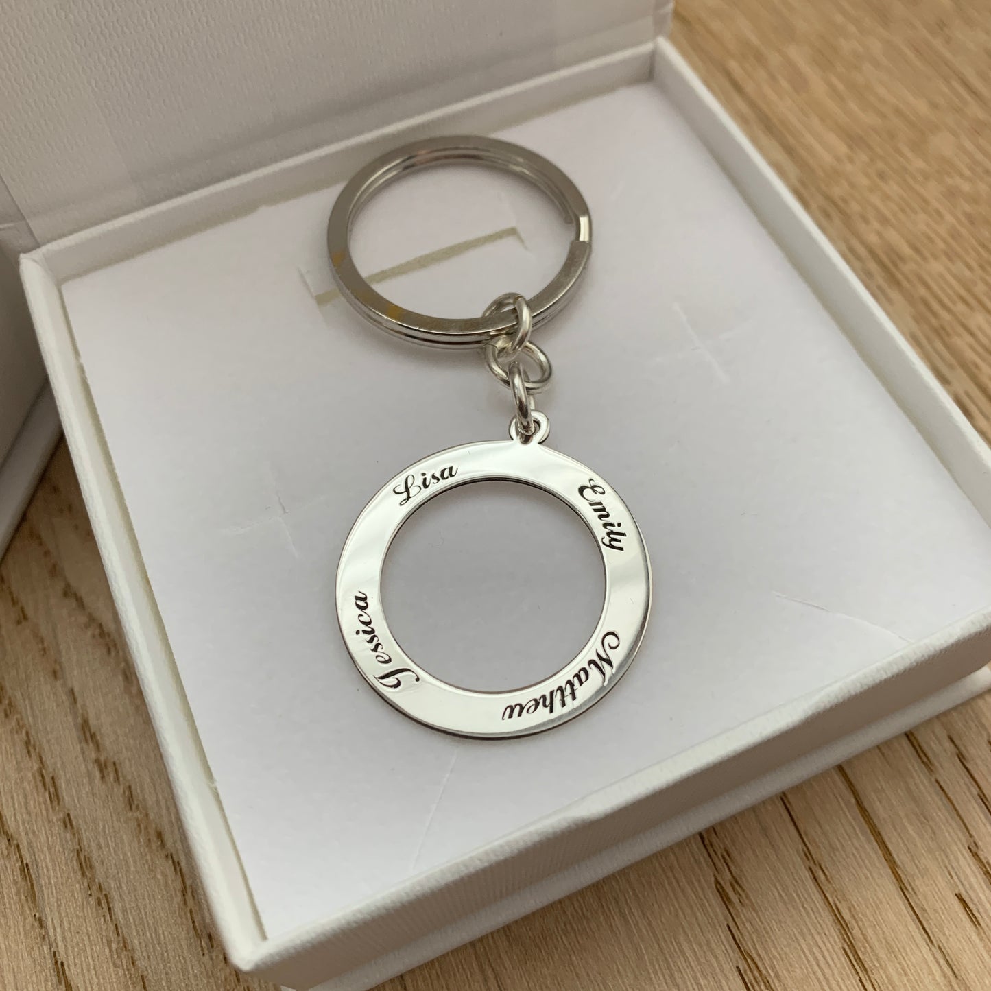 Personalised Round Engraved Keyring