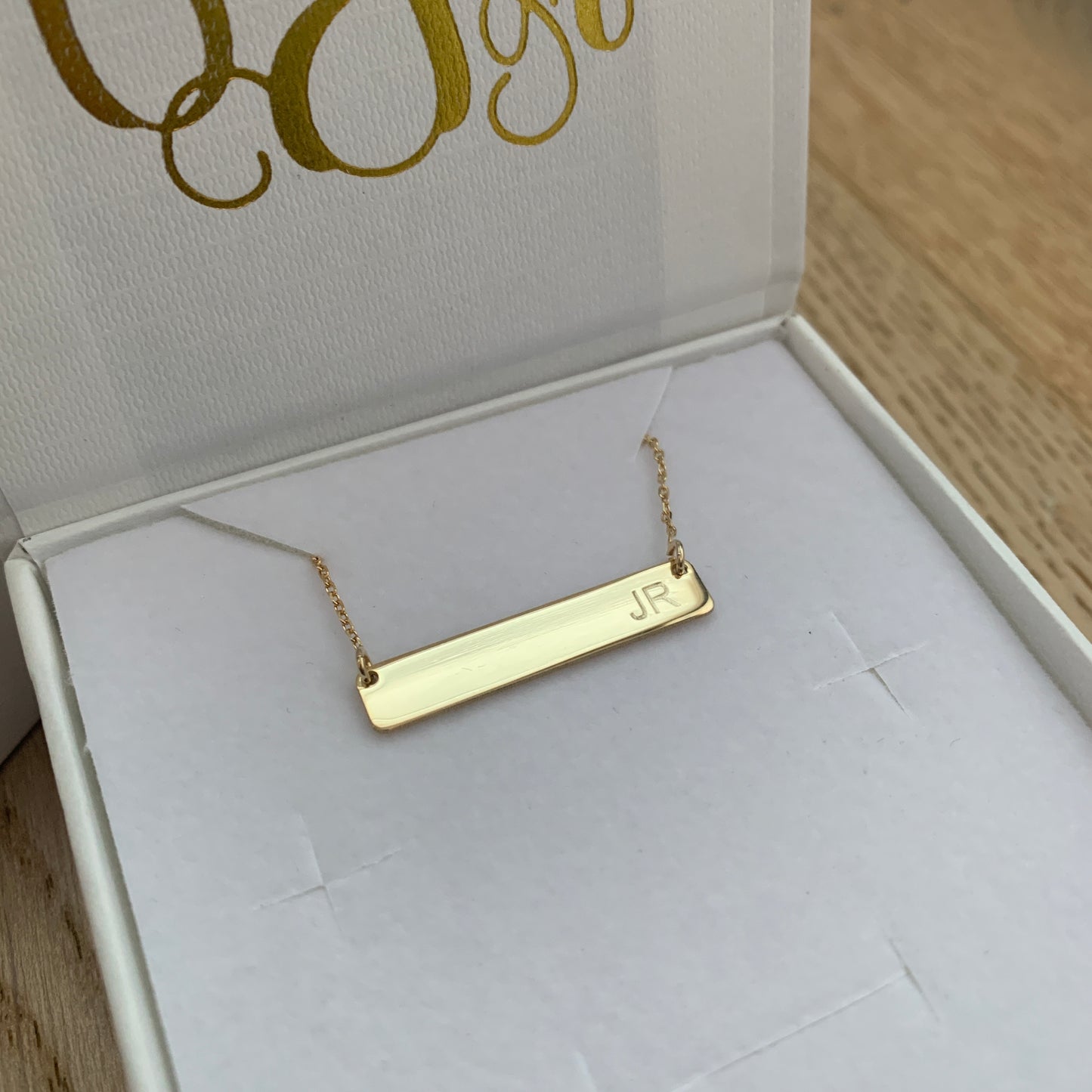 Initials Bar Personalised Necklace