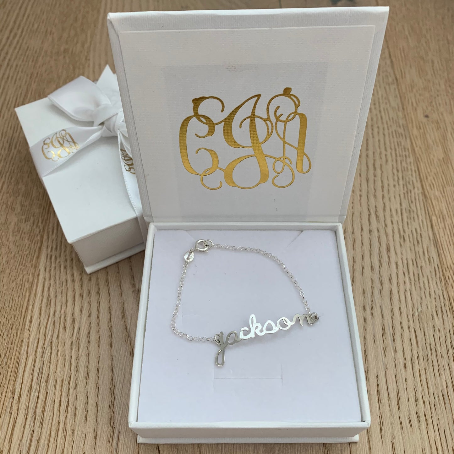 Personalised Small Script Name Bracelet