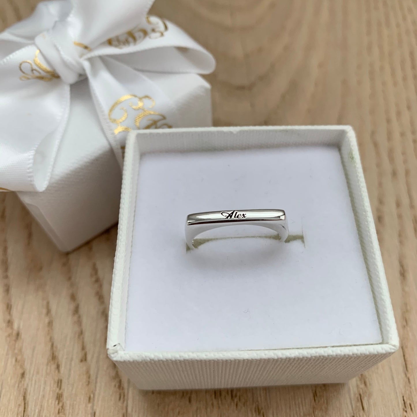 Personalised Name Engraved Ring