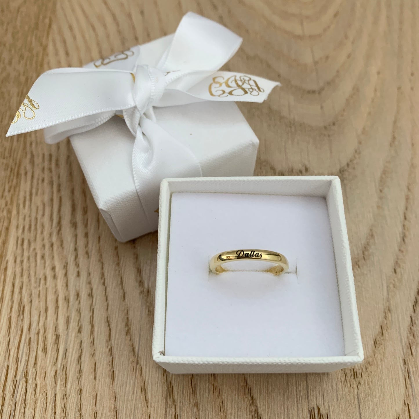 Personalised Thin Engraved Ring
