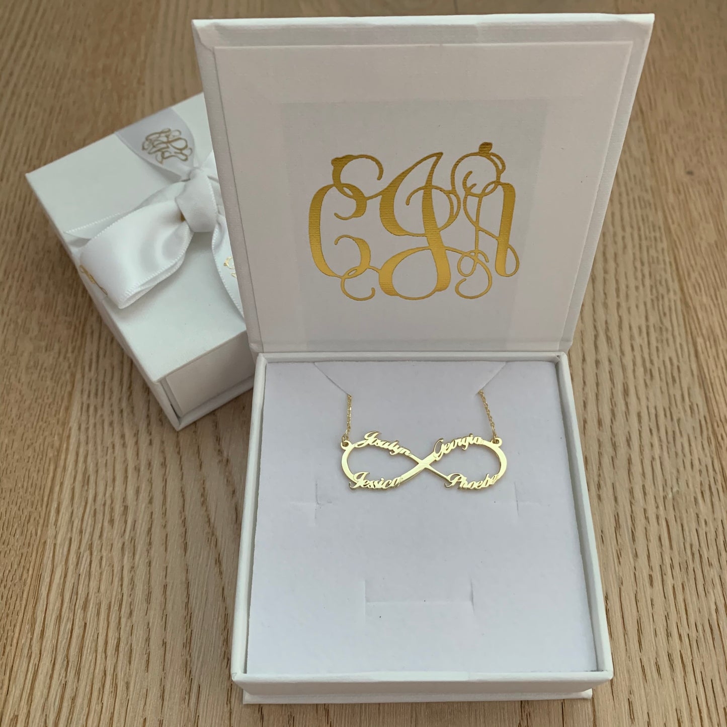 Infinity 4 Names Personalised Necklace