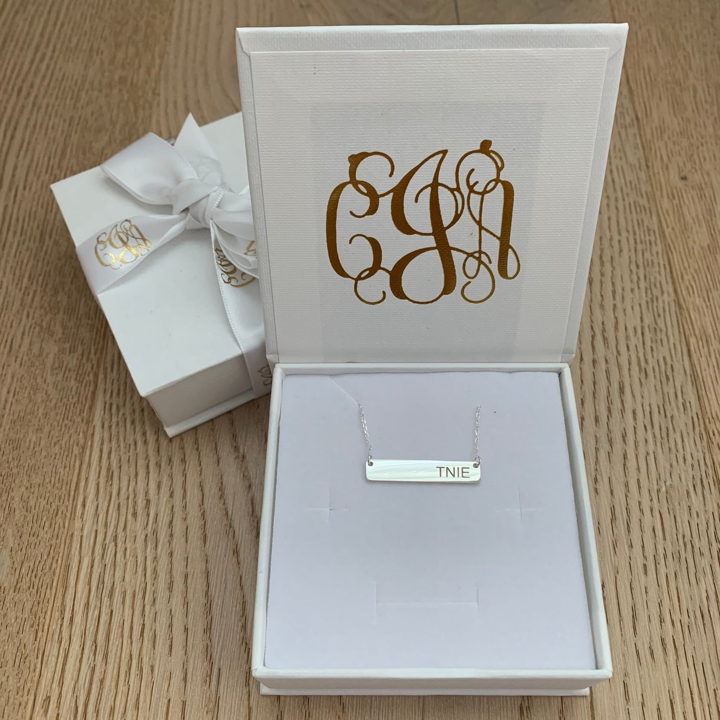 Initials Bar Personalised Necklace