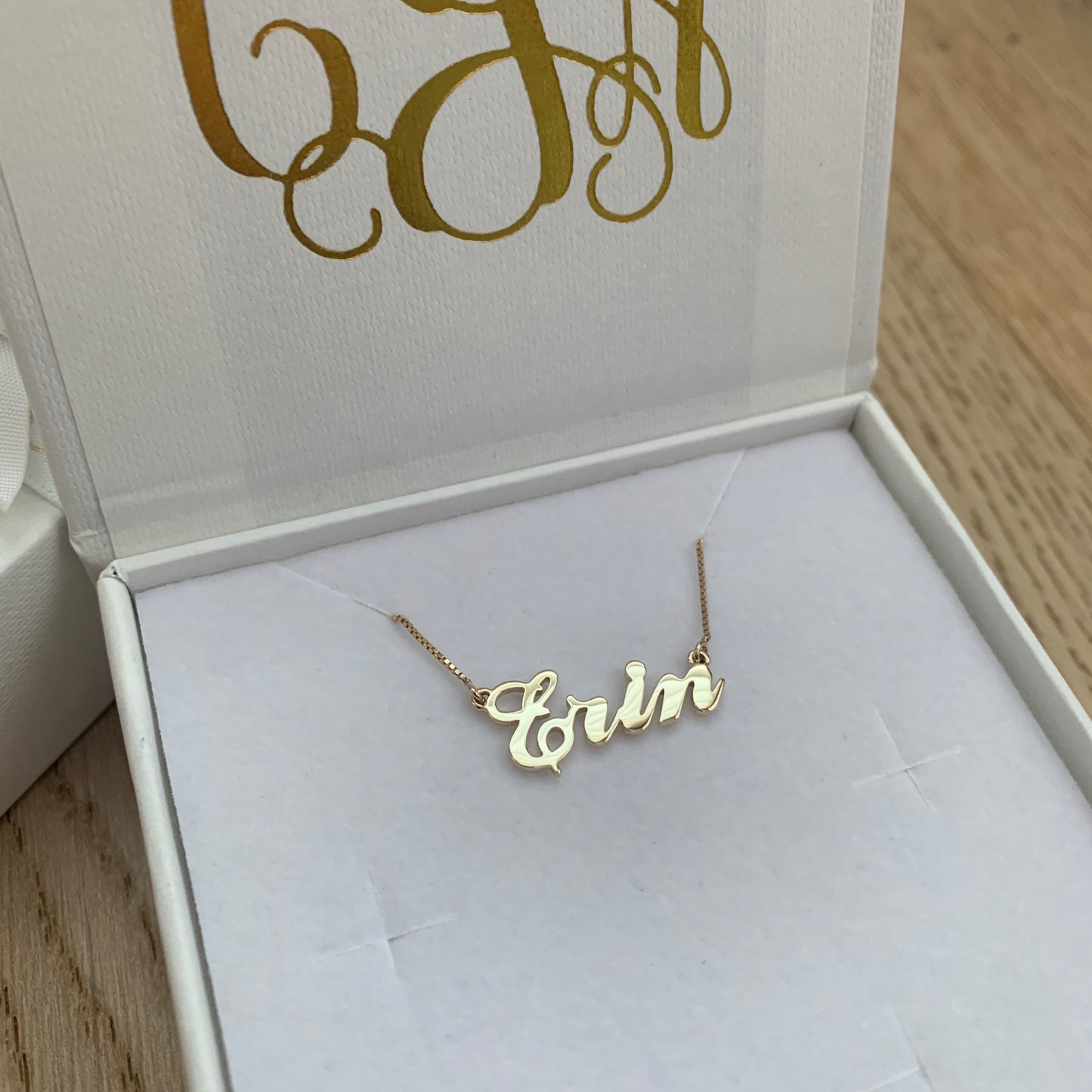 14K Solid Gold Personalised Name Necklace