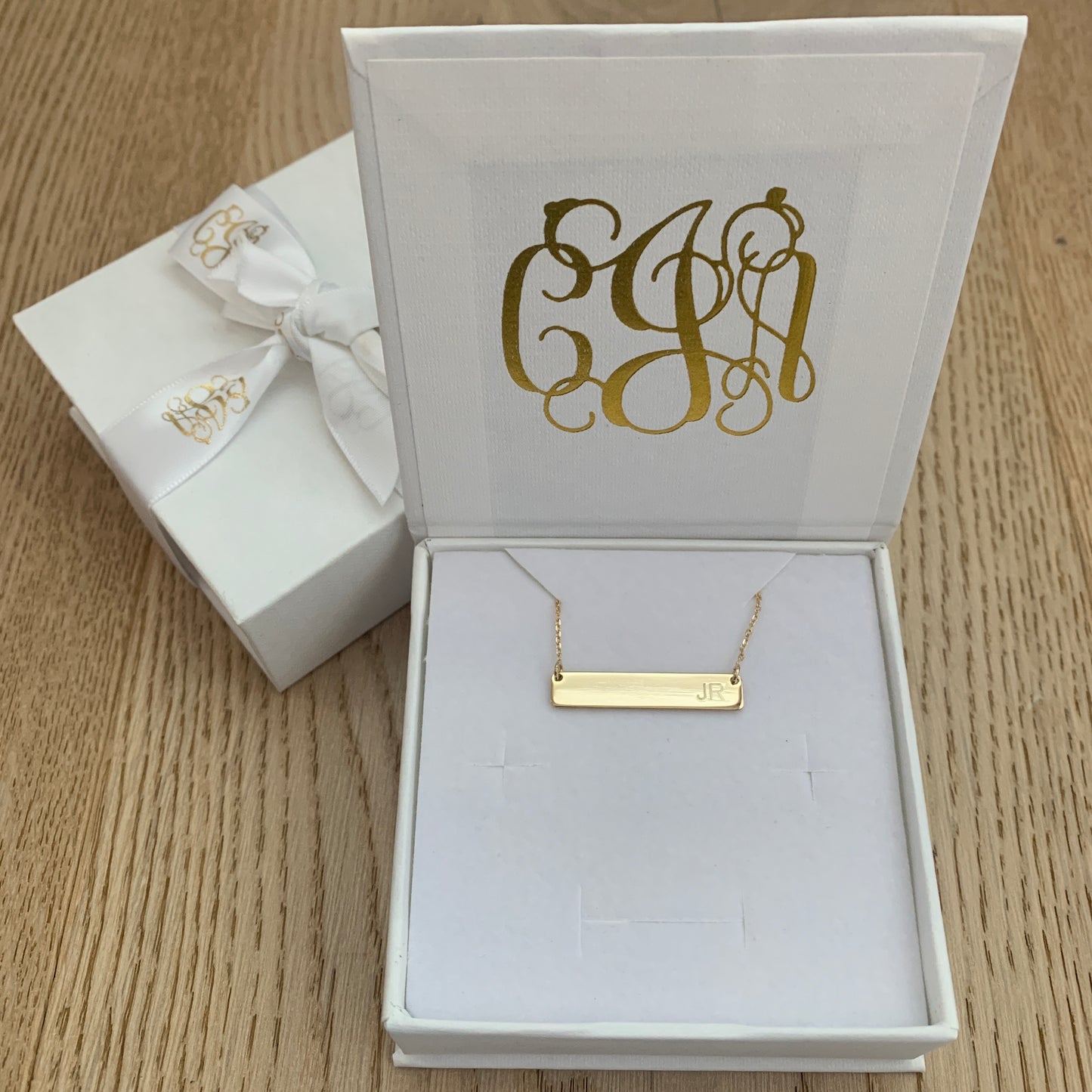 Initials Bar Personalised Necklace