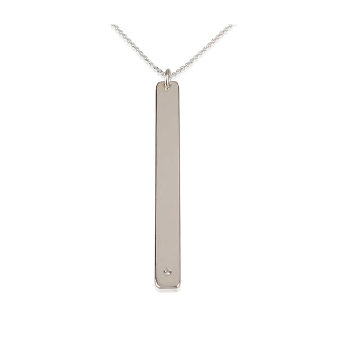 Vertical Bar CZ Necklace