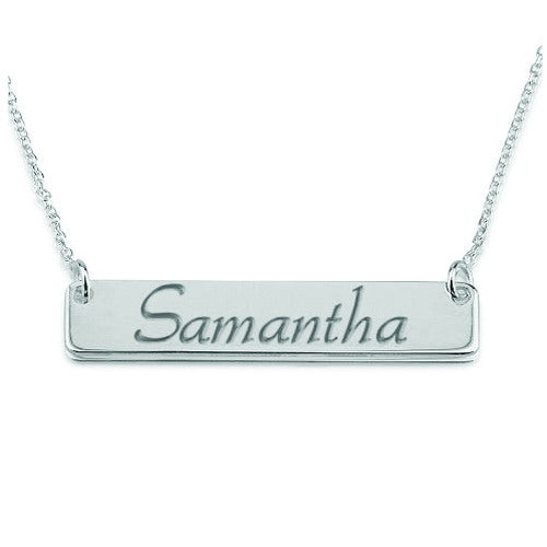 Personalised Script Bar Necklace