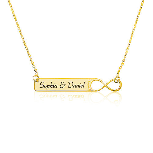 Personalised Infinity Bar Necklace