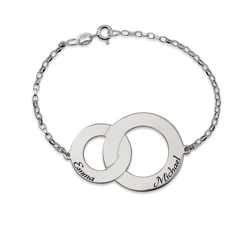 Personalised Twin Discs Bracelet