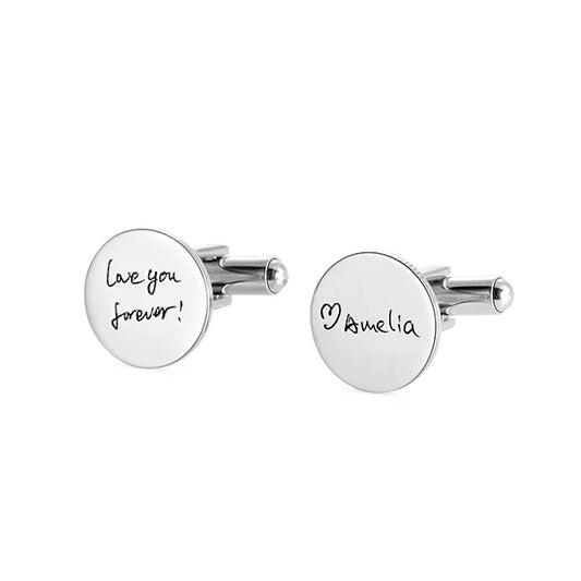 Personalised Handwriting Disc Cufflinks
