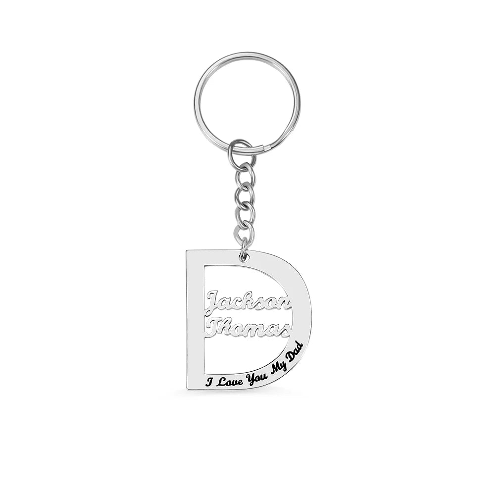 Personalised D Keyring for Dad