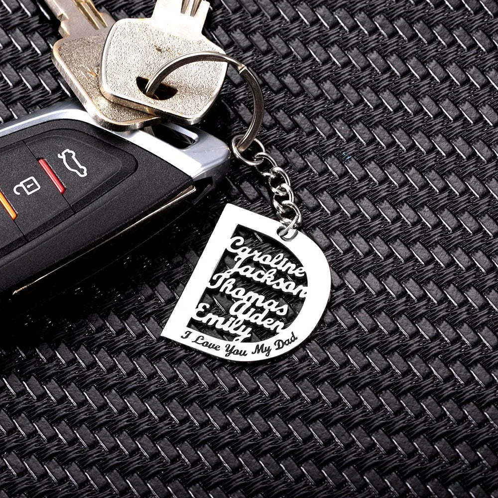 Personalised D Keyring for Dad