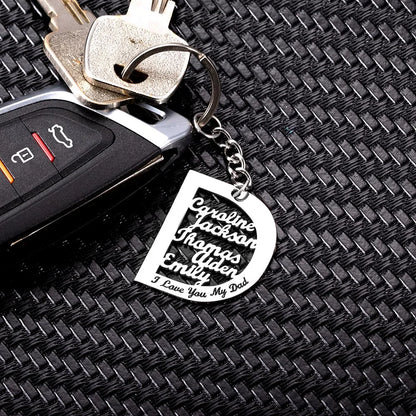 Personalised D Keyring for Dad