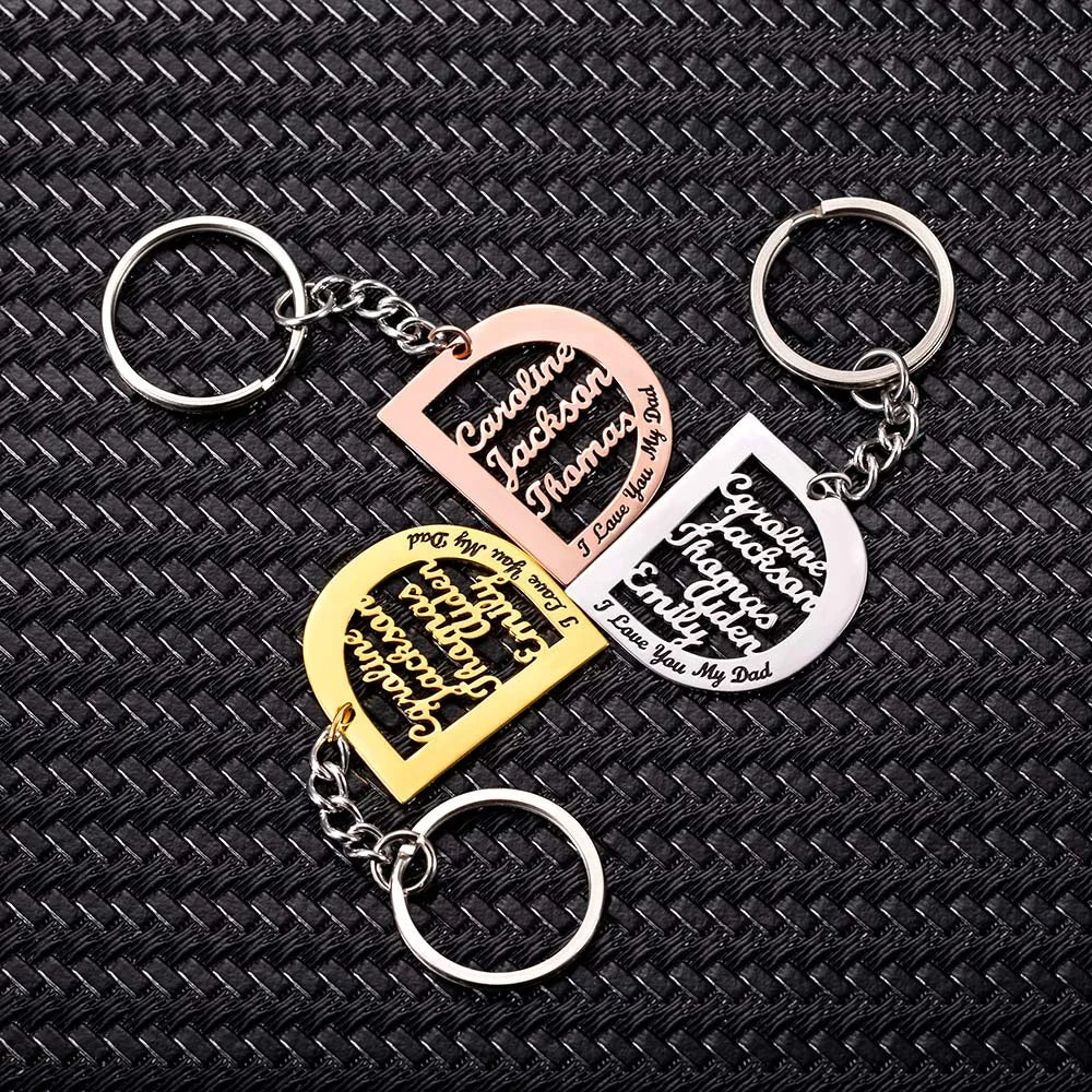 Personalised D Keyring for Dad