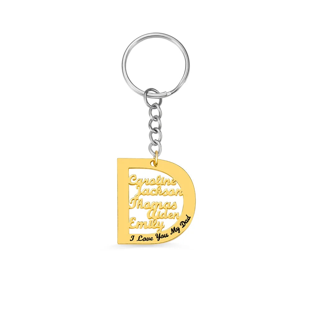 Personalised D Keyring for Dad