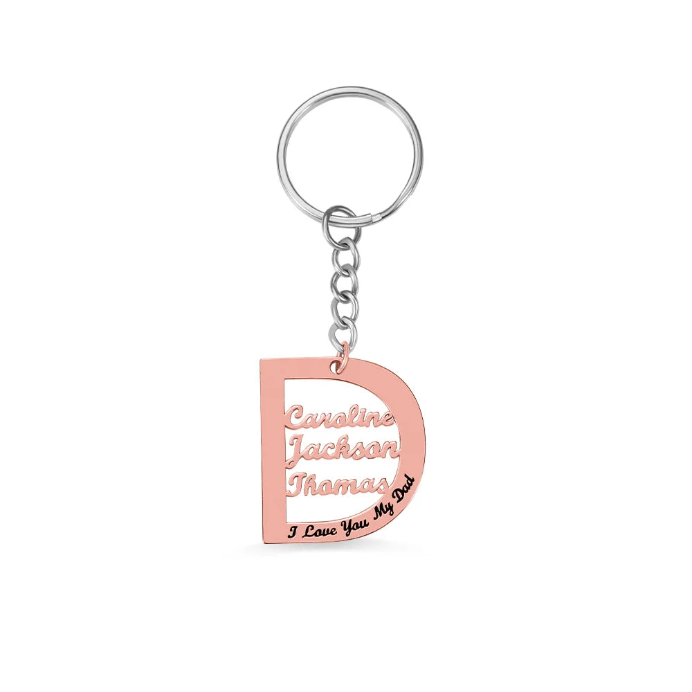 Personalised D Keyring for Dad