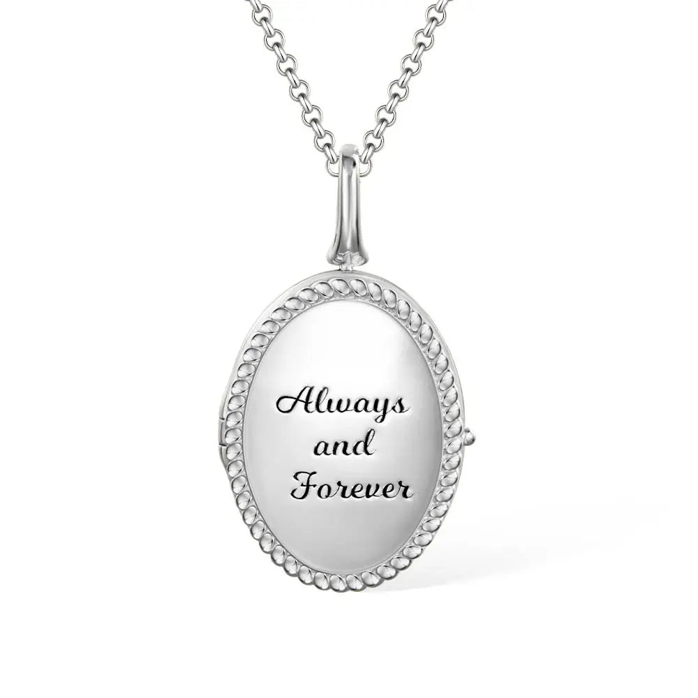 Personalised Oval Photo Locket Necklace