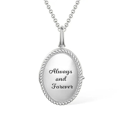 Personalised Oval Photo Locket Necklace