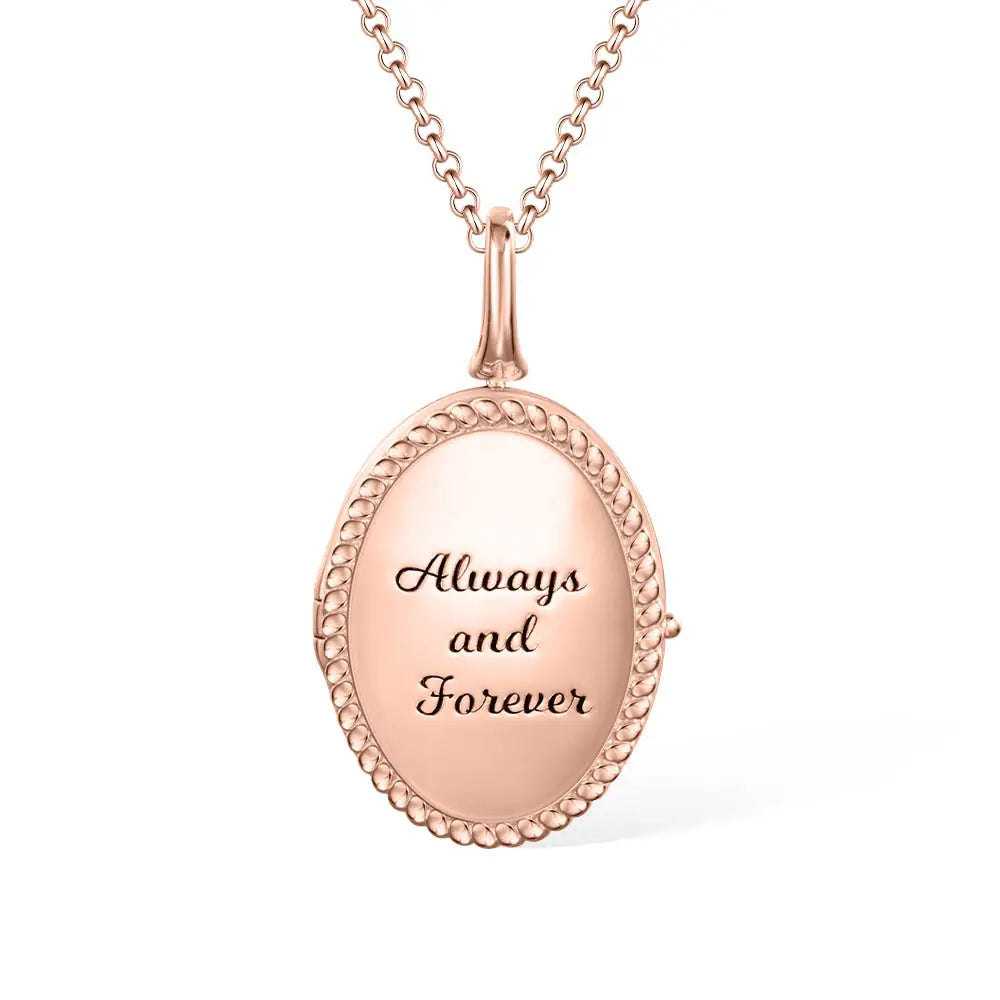 Personalised Oval Photo Locket Necklace