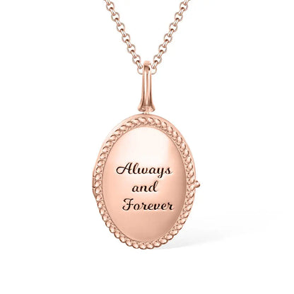 Personalised Oval Photo Locket Necklace